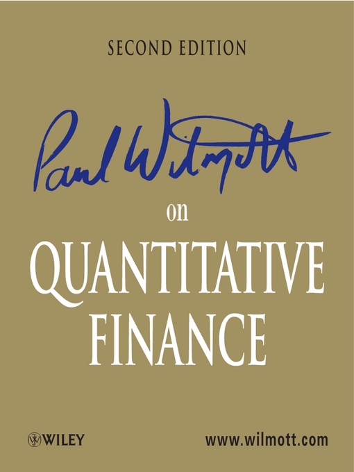 Cover image for Paul Wilmott on Quantitative Finance